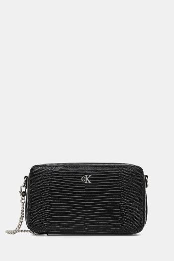 Kožená listová kabelka Calvin Klein čierna farba, LV04F1071G