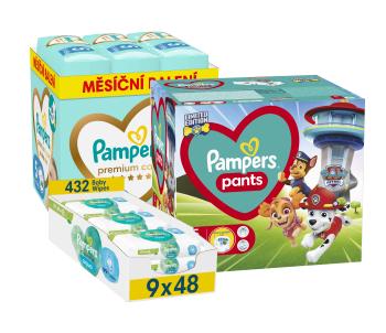 PAMPERS balíček vel. 5 - Active Baby Pants plienky, Premium Care plienky, Harmonie Aqua vlhčené obrúsky