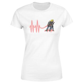 Tričko Hasičský puls (Veľkosť: 2XL, Typ: pre ženy, Farba tričká: Biela)