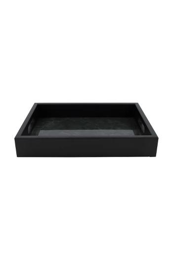Dekoratívny podnos 38 x 28 x 6 cm čierna farba