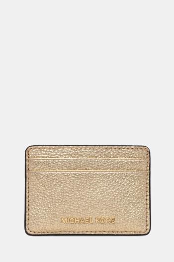 Kožené puzdro na karty MICHAEL Michael Kors zlatá farba, 32H9TJ6D1L