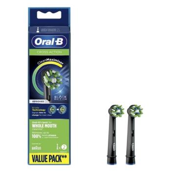 ORAL-B EB 50-2 CrossAction Black náhradná hlavica s Technológiou CleanMaximiser 2 ks