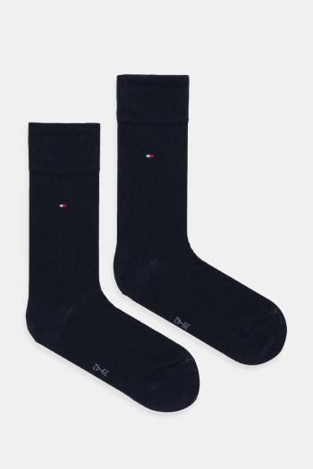 Ponožky Tommy Hilfiger 2-pak pánske, tmavomodrá farba, 371111