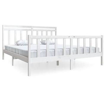 Rám postele biely masívne drevo 180 × 200 cm Super King, 3100974