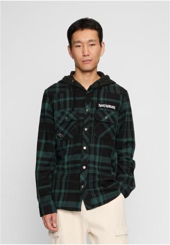 Brandit Iron Maiden Checkshirt Sweathood Eddy black/green