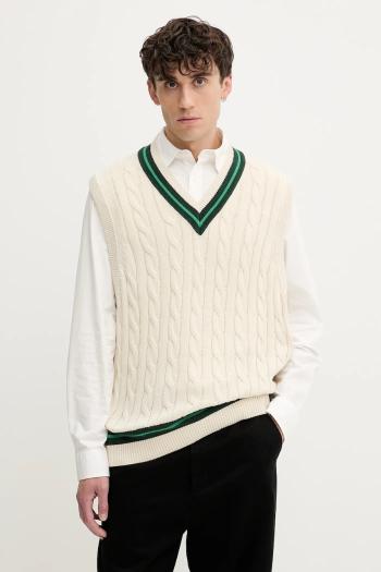 Bavlnená vesta Abercrombie & Fitch béžová farba, KI120-5140-150