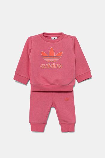 Tepláková súprava pre bábätká adidas Originals ružová farba, JY0137