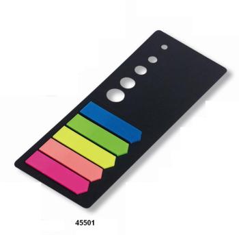 Záložky samolepiace PP šípka 12x44mm 5 neón farieb 5x20 listov Concorde