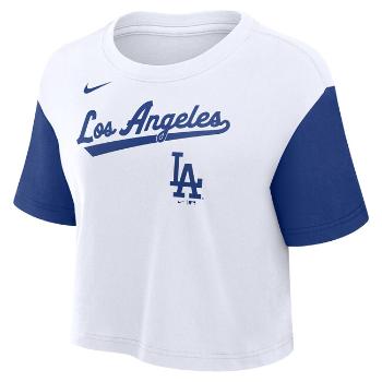 Nike MLB Script Crop Tee Los Angeles Dodgers white - L