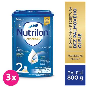 3x NUTRILON 2 Advanced Good Night následné dojčenské mlieko od uk. 6. mesiaca 800 g