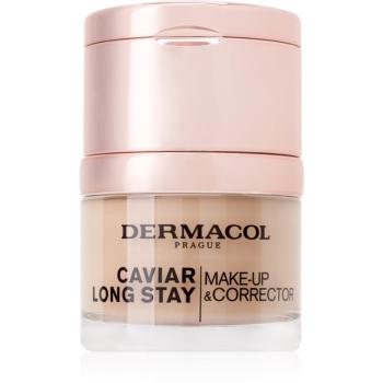 Dermacol Caviar Long Stay dlhotrvajúci make-up s výťažkami z kaviáru a zdokonaľujúci korektor odtieň 4 Tan 30 ml