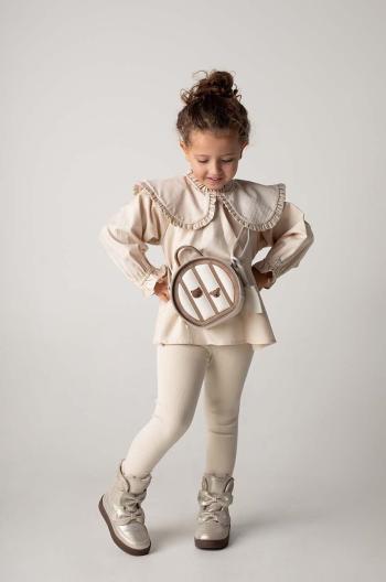 Detská blúzka Donsje Mellys Blouse béžová farba, jednofarebná, 4087600