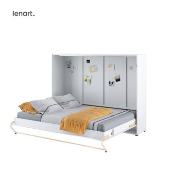 Dig-net nábytok Sklápacia posteľ Lenart CONCEPT PRO CP-04 biely lesk | 140 x 200 cm