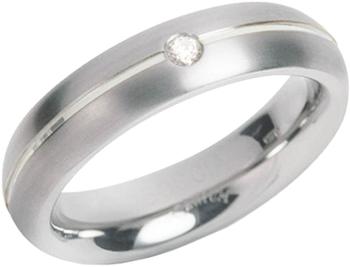 Boccia Titanium Titánový snubný prsteň s diamantom 0130-05 62 mm