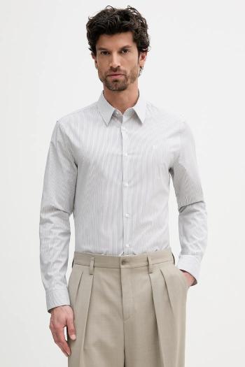 Košeľa Calvin Klein biela farba, slim, s klasickým golierom, LV040BM108