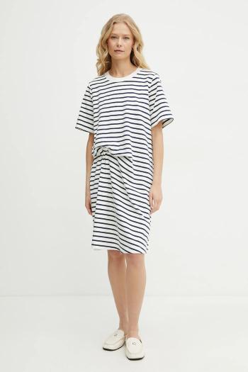 Bavlnené šaty Weekend Max Mara biela farba, mini, rovný strih, 2515621012600