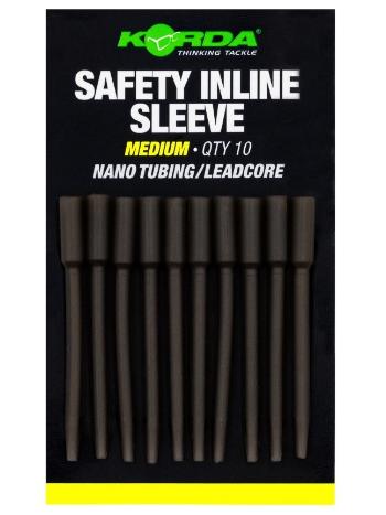 Korda prevleky safety inline sleeve nano tubing/leadcore - medium