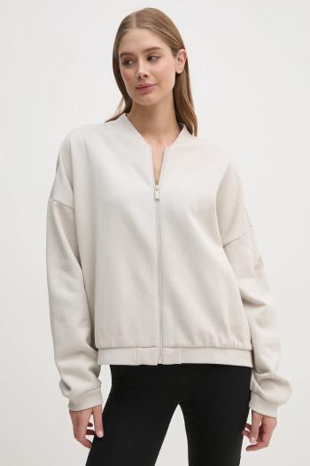 Mikina adidas Essentials dámska, béžová farba, jednofarebná, JD9972