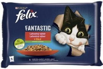 FELIX Fantastic cat Multipack kura s rajčinami&hovädzie s mrkvou v želé kapsičky pre mačky 4x85g