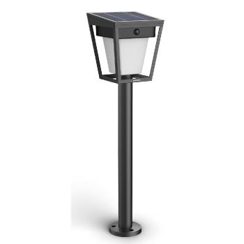 Philips Nissa UltraEfficient Solar LED stĺpik,senzor, čierny, 1,8 W, 250/25 lm, 3000 K