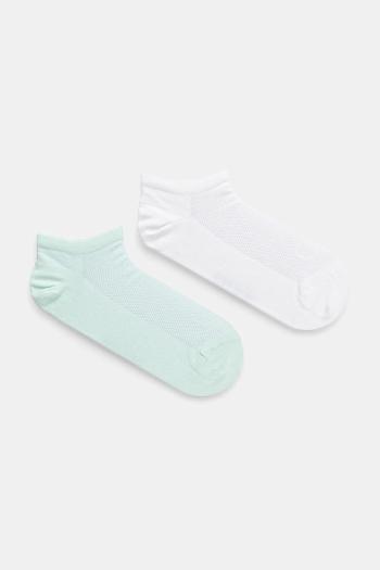 Ponožky Calvin Klein Jeans 2-pak dámske, tyrkysová farba, 701231403