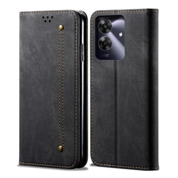DENIM Peňaženkový kryt pre Realme Note 60 čierny