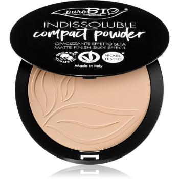 puroBIO Cosmetics Indissouble kompaktný púder s matným efektom odtieň 02 9 g