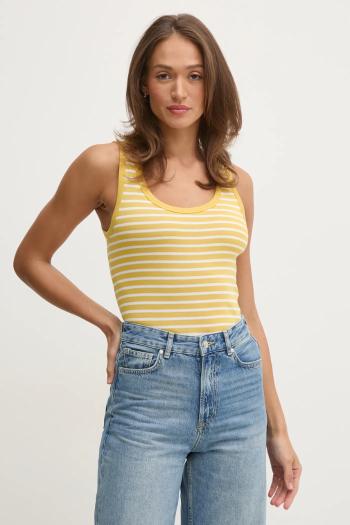 Bavlnený top United Colors of Benetton žltá farba, 30YSDH010