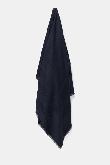 Šatka Tommy Hilfiger tmavomodrá farba, jednofarebná, AW0AW17630