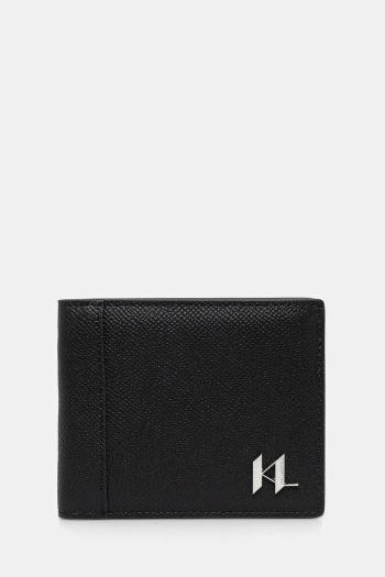 Kožená peňaženka Karl Lagerfeld K/MONOGRAM čierna farba, A3M30182