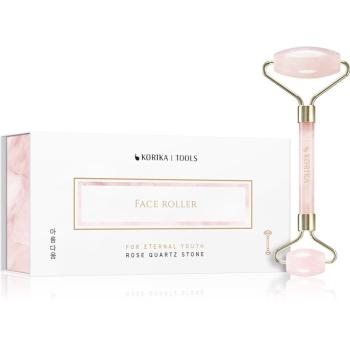 KORIKA Tools Face Roller Rose Quartz Stone masážny valček na tvár a krk Quartz Roller Pink 1 ks