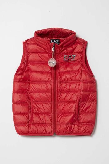Detská páperová vesta EA7 Emporio Armani červená farba