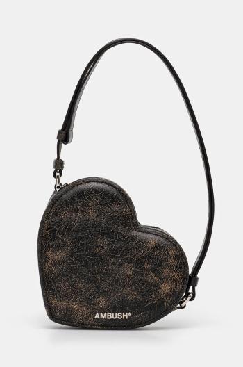 Kabelka AMBUSH Crackle Heart Shoulder Bag čierna farba, BWNN006F24LEA0011000