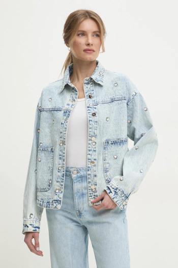 Rifľová bunda Answear.LAB prechodná, oversize