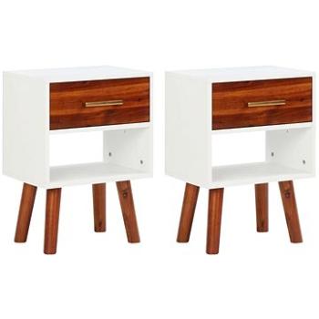 SHUMEE Nočné stolíky 2 ks z masívneho akáciového dreva 40 × 30 × 57 cm, 245740