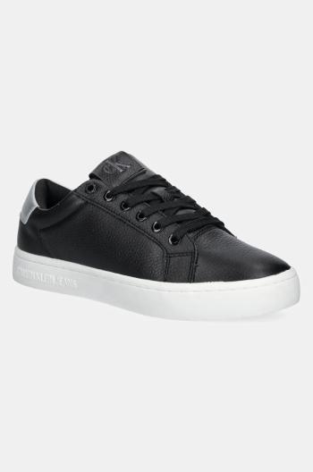 Kožené tenisky Calvin Klein Jeans CLASSIC CUPSOLE LOW OHB čierna farba, YW0YW01799
