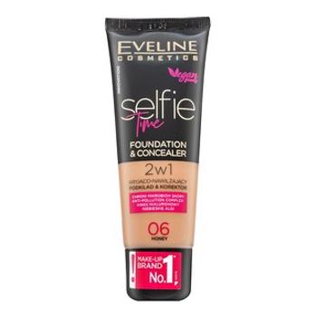 Eveline Selfie Time 2in1 Foundation & Concealer dlhotrvajúci make-up 2v1 06 Honey 30 ml