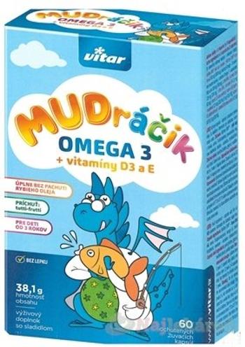 Vitar Mudráčik omega 3 + vitaminy D3 a E s príchuťou tutti-frutti 60 žuvacích kapsúl