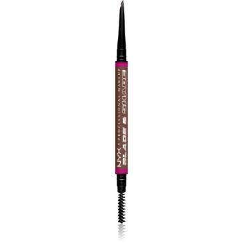 NYX Professional Makeup Blade & Shade ceruzka na obočie s kefkou odtieň 08 Chocolate g