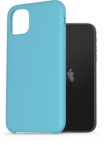 Telefon tok AlzaGuard Premium Liquid Silicone Case iPhone 11 kék tok