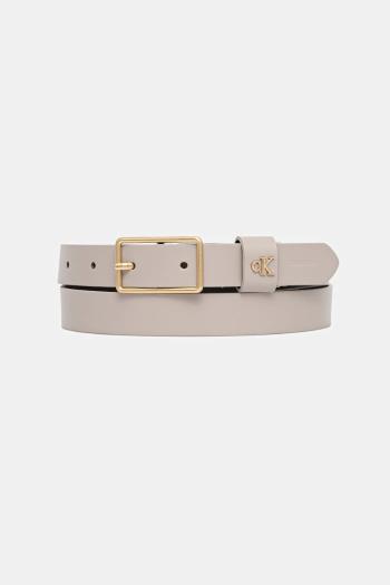 Kožený opasok Calvin Klein šedá farba, LV04F7050G