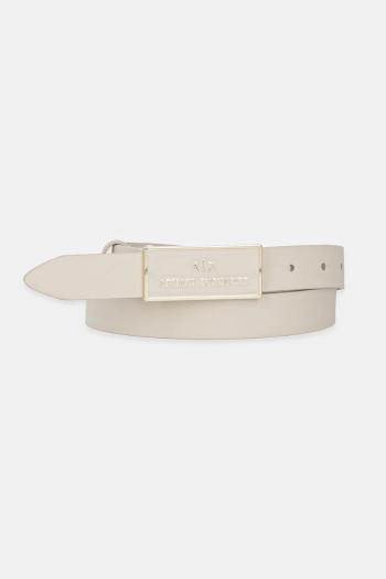Kožený opasok Armani Exchange béžová farba, XW000967 AF13853