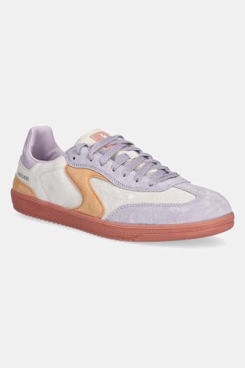 Nubukové tenisky Skechers HOTSHOT dámske, fialová farba, 185234