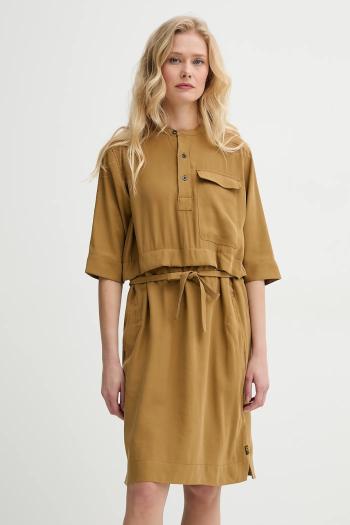 Šaty G-Star žltá farba, mini, rovný strih, D26023-D522