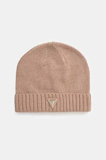 Čiapka s prímesou vlny Guess BEANIE béžová farba, V4BZ08 Z39B0