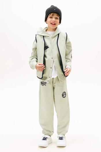 Tepláky Tommy Hilfiger tyrkysová farba, KB0KB09700