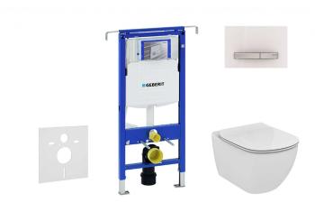 GEBERIT - Duofix Modul na závesné WC s tlačidlom Sigma50, alpská biela + Ideal Standard Tesi - WC a doska, Aquablade, SoftClose 111.355.00.5 NU8