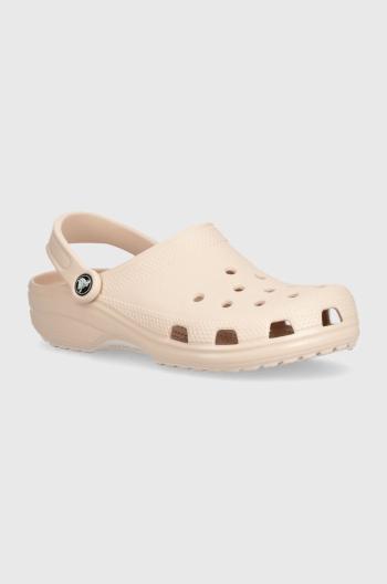 Šľapky Crocs Classic dámske, béžová farba, 10001