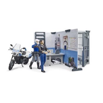 Bruder 62732 BWorld Policajná stanica s motorkou, 1:16