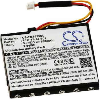 Helyettesítő GPS navigáció akku TomTom VIA 135, VIA 135M